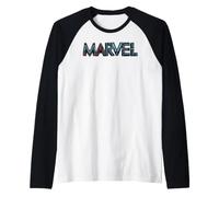 Marvel Avengers Black Widow Neon Light Stylized Marvel Logo Maglia con Maniche Raglan
