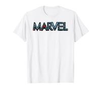 Marvel Avengers Black Widow Neon Light Stylized Marvel Logo Maglietta
