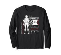 Marvel Avengers Black Widow Widow’s Bite Data Readout Maglia a Manica, Unisex per Adulti, Nero, S