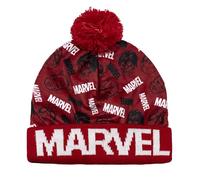Marvel Avengers - Cappello Invernale con PON PON per Bambini (IT, Numero, 54, Rosso)
