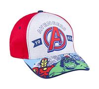 Marvel Avengers Cappello per Ragazzo, Cappello Regolabile, Design Classico Capitano America Hulk Iron Man, Cappellini Estivo per Bambino, Regalo per Ragazzi - Rosso