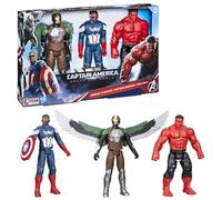 Marvel Avengers Captain America: Brave New World, serie Titan Hero, set di action figure, 5+