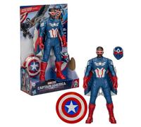 Marvel Avengers Captain America: coraggioso New World Flight Mode action figure con accessori, giocattoli super eroi da 22 cm per bambini dai 4 anni in poi