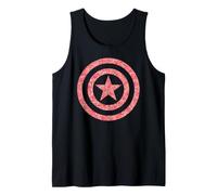 Marvel Avengers Captain America Shield Rose Fill Silhouette Canotta