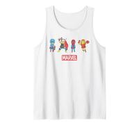 Marvel Avengers Captain America Thor Iron Man Spidey Pop Art Canotta
