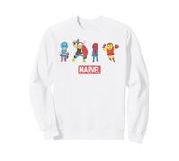 Marvel Avengers Captain America Thor Iron Man Spidey Pop Art Felpa