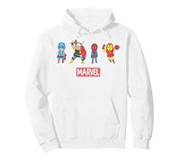 Marvel Avengers Captain America Thor Iron Man Spidey Pop Art Felpa con Cappuccio