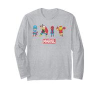 Marvel Avengers Captain America Thor Iron Man Spidey Pop Art Maglia a Manica