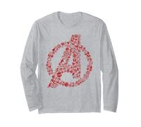 Marvel Avengers Christmas Avengers Logo from Small Icons Maglia a Manica