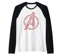 Marvel Avengers Christmas Avengers Logo from Small Icons Maglia con Maniche Raglan