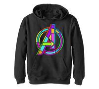 Marvel Avengers Classic, Halftone Pop A Yth Felpa Jet Nero 12/13