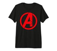 Marvel Avengers Classic Minimalist Red Team Large Chest Logo Maglietta Premium