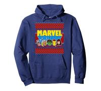 Marvel Avengers Classic Ugly Natale Felpa con Cappuccio, Unisex per Adulti, Navy, L
