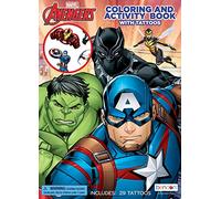 Marvel Avengers Color & Activity Book with Tattoos Bendon 45655