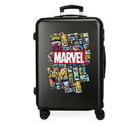 Marvel Avengers Comic Valigia media Nero 48x68x26 cms Rigida ABS Chiusura a combinazione numerica 70L 3,7Kgs 4 doppie ruote