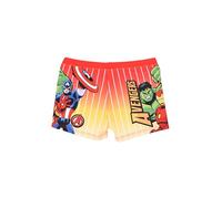 Marvel Avengers Costume da Bagno Boxer per Bambini e Ragazzi, Personaggi Captain America Hulk Iron Man (IT, età, 10 Anni, Regular, Rosso)