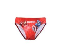 Marvel Avengers Costume da Bagno per Bambino, Slip con Motivo Supereroi (IT, età, 8 Anni, Regular, Rosso)