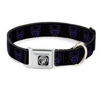 MARVEL AVENGERS Dog Collar AVCQ-Black Panther Avengers Icon Black/Silver Black P