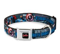 MARVEL AVENGERS Dog Collar AVX-MARVEL AVENGERS Logo Full Color Black/Red/White C