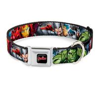 MARVEL AVENGERS Dog Collar AVX-MARVEL AVENGERS Logo Full Color Black/Red/White M