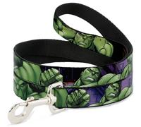 MARVEL AVENGERS Dog Leash 6-FEET Marvel Avengers Hulk CLOSE-UP Poses NARROW 0.5"