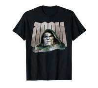 Marvel Avengers Doomsday Doom Bold Text Mask And Cowl Bust Maglietta