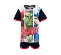 Marvel Avengers e Spider-Man Beach Set Bambino - Completo Estivo T-Shirt e Pantaloncino in Cotone - Abbigliamento Mare Piscina Bambini 3-10 Anni Supereroi [10224 Blu Avengers - 4 anni]