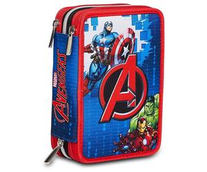 MARVEL AVENGERS EARTH'S MIGHTIEST HERO ASTUCCIO 3 ZIP COMPLETO DI TUTTO BY SEVEN
