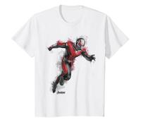 Marvel Avengers: Endgame Ant-Man Spray Paint Ritratto Maglietta, Bambini, Bianco, 12 Anni
