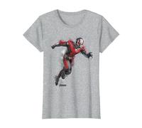 Marvel Avengers: Endgame Ant-Man Spray Paint Ritratto Maglietta, Donna, Grigio Melange, XS