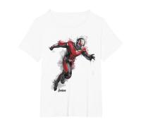Marvel Avengers: Endgame Ant-Man Spray Paint Ritratto Maglietta, Donna Plus-Size, Bianco, 6X