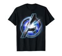 Marvel Avengers Endgame Avenger Tech Logo Shine Maglietta