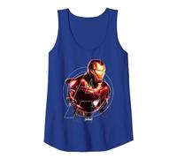 Marvel Avengers Endgame Iron Man Portrait Canotta, Donna, Blu Reale, L