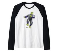 Marvel Avengers Endgame The Hulk Blurred Water Color Painted Maglia con Maniche Raglan