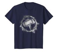 Marvel Avengers Endgame Thor Spray Paint Logo Maglietta, Bambini, Navy, 8 Anni