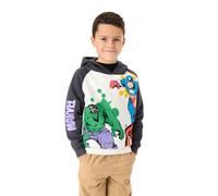 Marvel Avengers Felpa con Cappuccio Bambino | Felpa con Cappuccio Bicolore Superhero Graphic per Bambini in Grigio | Film Movie Art Merchandise Regalo