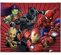 Marvel Avengers Full Assault Kids Room Rug - Large Area Rug Measures 4 x 5 Feet - Featuring Spiderman, Iron Man, Black Panther, Gamora, Groot (Offical Marvel Product)