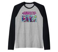 Marvel Avengers Hawkeye Classic Retro Comics Costume Panels Maglia con Maniche Raglan