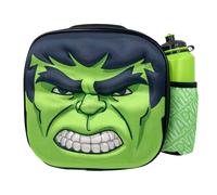 Marvel Avengers Hulk 3D Borsa Pranzo Termica Con Borraccia Thermal Portapranzo