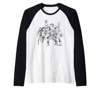 Marvel Avengers Hulk Iron Man Thor cap & Black Widow Group Maglia con Maniche Raglan