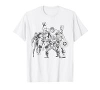 Marvel Avengers Hulk Iron Man Thor cap & Black Widow Group Maglietta