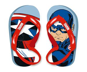Marvel Avengers Infradito per Bambino e Ragazzi, Sandali Classico Design Leggeri, Scarpe Estive Captain America Hulk Iron Man, Regalo per Bambino, Taglia EU 24/25 - Blu