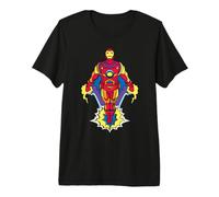 Marvel Avengers Iron-Man Pop Art Stylized Flying Portrait Maglietta Premium