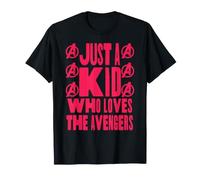 Marvel Avengers Just A Kid Who Loves The Avengers Text Logo Maglietta