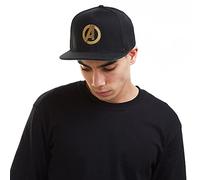 Marvel Avengers Logo Berretto da Baseball, Nero (Black Blk), Taglia Unica Uomo