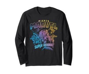 Marvel Avengers Mighty Marvel Super Heros Team Up Vintage Maglia a Manica