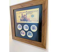 Marvel Avengers Moneta Set IN Cornice Spiderman,War Machine,Captain