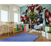 Marvel Avengers Murale Da Parete Per Bambini Carta Da Parati Con Adesivo