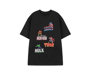Marvel Avengers Nero Multi Character T-shirt a maniche corte Uomini