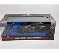 Marvel Avengers Nero Panther Figura & Lykan Hypersport 2017 1:24 Jada 253225004